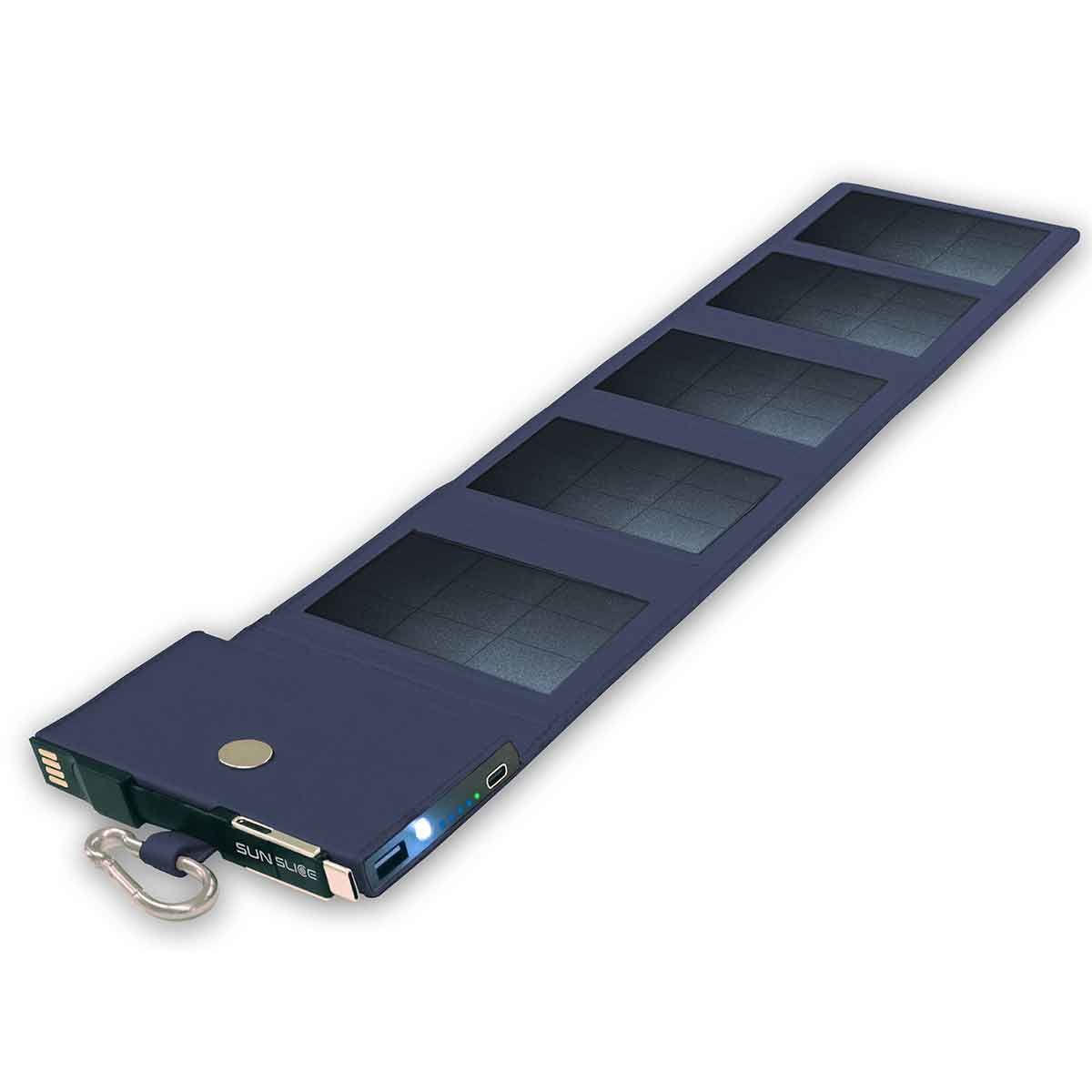 Chargeur solaire portable Photon Sunslice bleu 