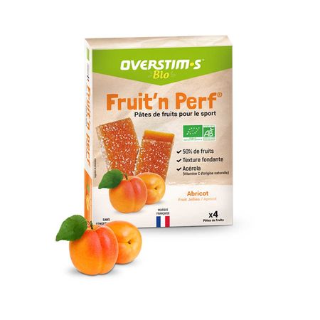 Pâte de fruits bio Overstim.s x 4 - Abricot