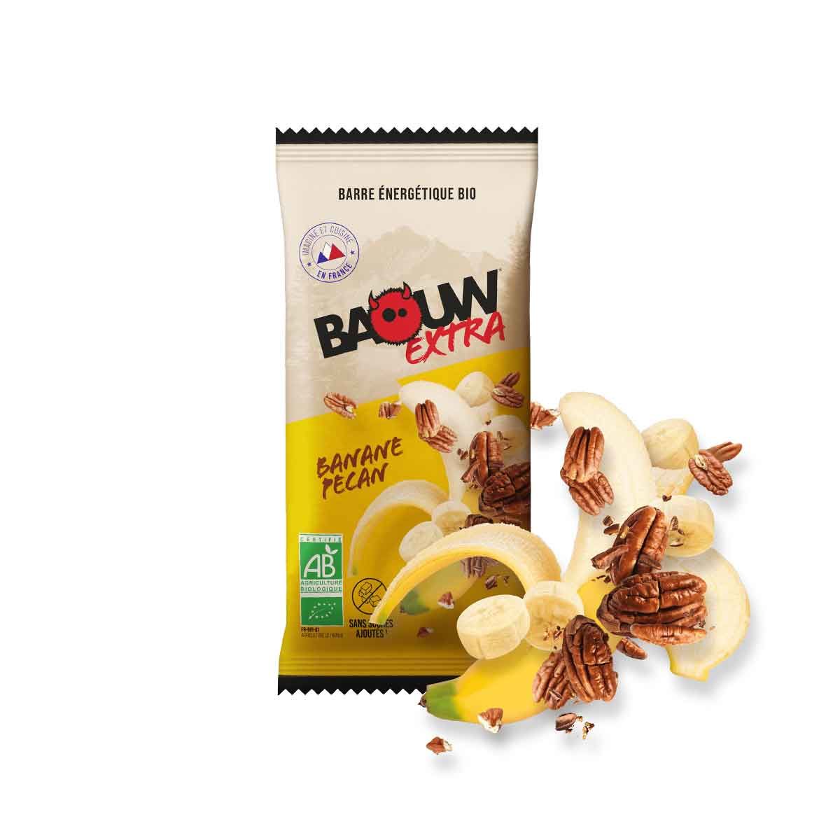 Barre énergétique bio Baouw Extra - Banane, pécan