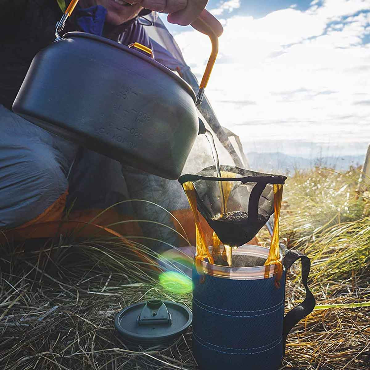 Filtro Caffè Riutilizzabile GSI Java Drip – Per Camping, Viaggi, Trekking – Piega E Porti Via!