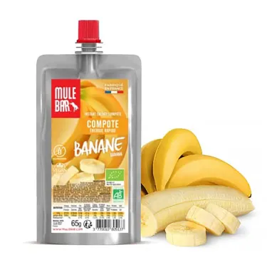 Compote énergétique bio & vegan 65g : Banane