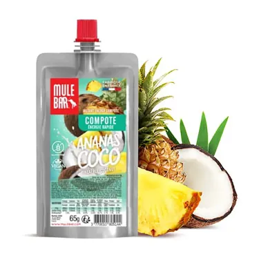 Compote énergétique vegan 65g : Ananas - Coco