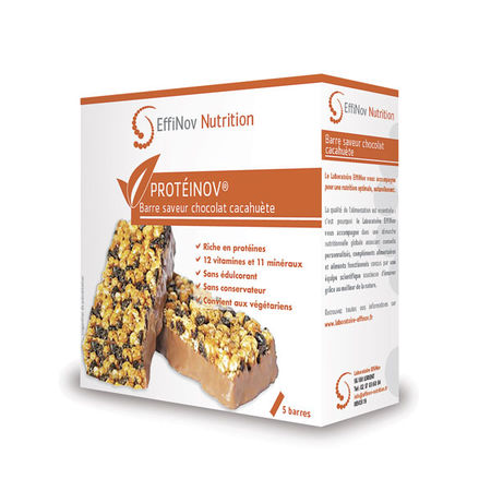 Barre Effinov Proteinov x 5 - Chocolat cacahuètes