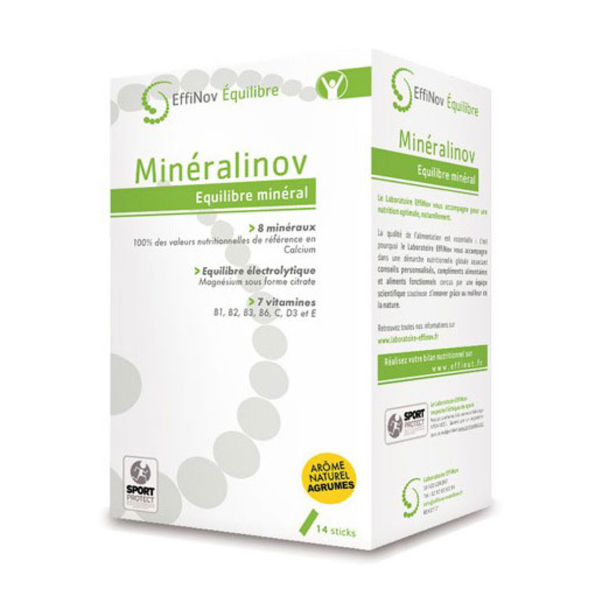 Minéralinov - Complément alimentaire Effinov x 14 sticks - Équilibre acido-basique
