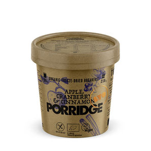 Porridge pommes, canneberges, cannelle bio
