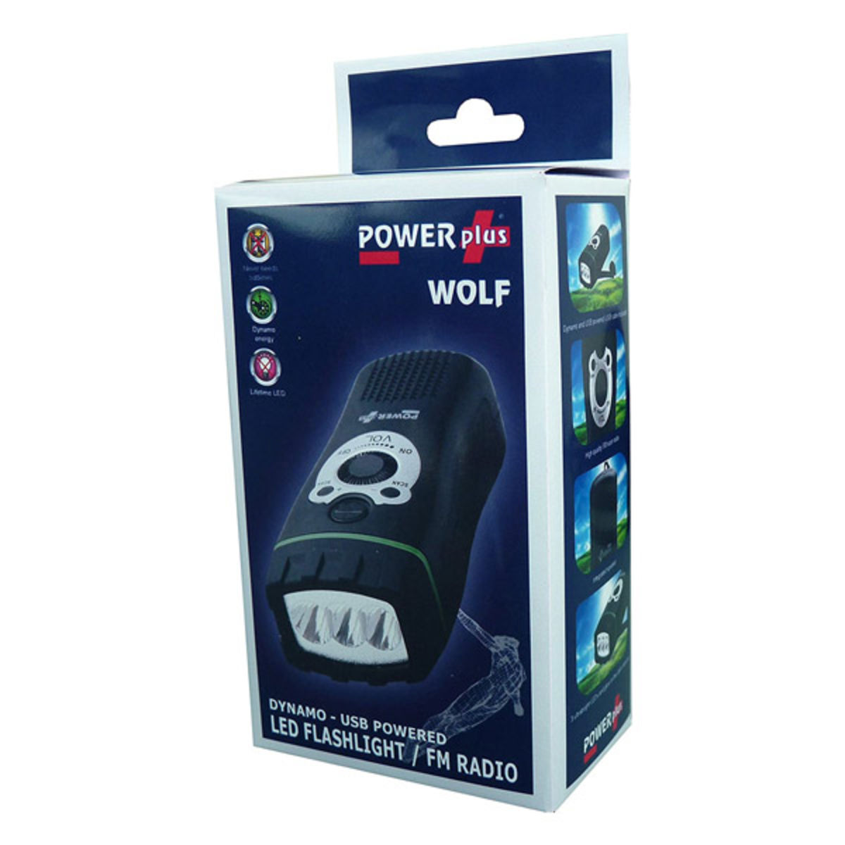 Radio lampe torche Powerplus Wolf - USB/Dynamo