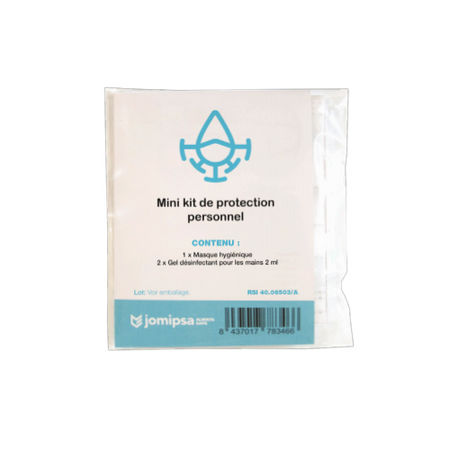 Mini kit de protection personnel - Masque et gel désinfectant