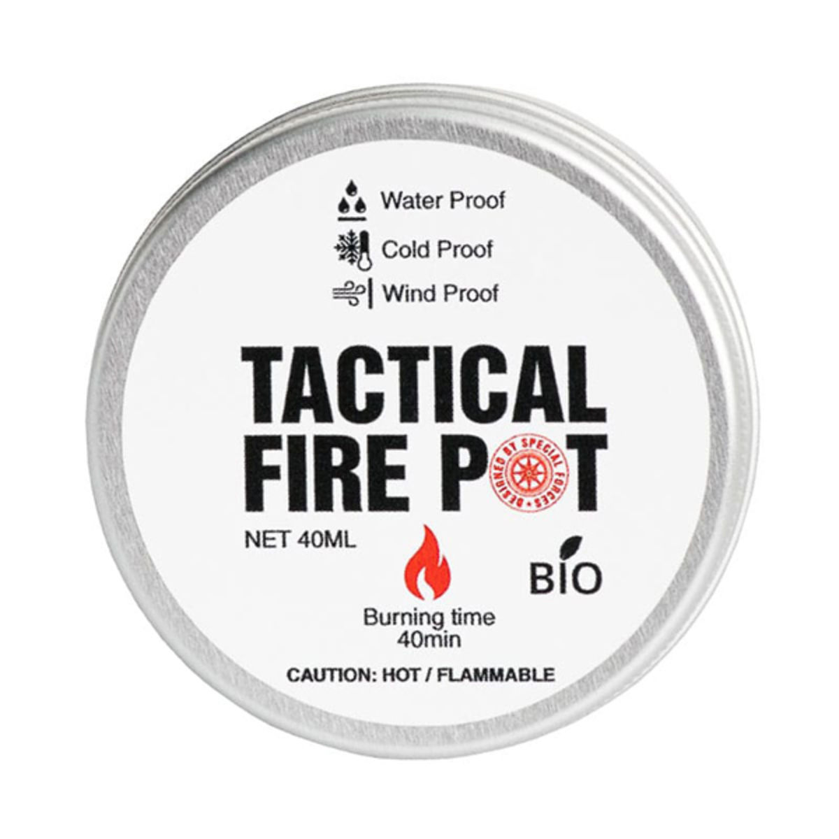 Réchaud et gel Tactical Fire Pot - 40 ml