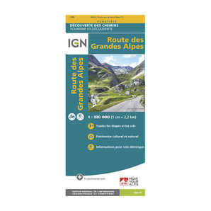 Carte plastifiée IGN route des Grandes Alpes