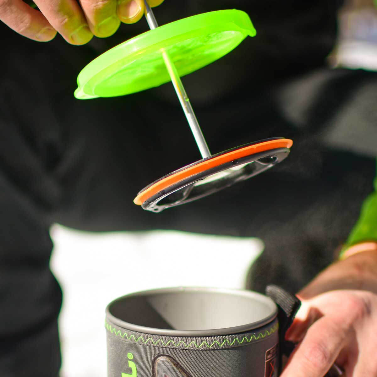 Silicone coffee press pour réchaud  Jetboil
