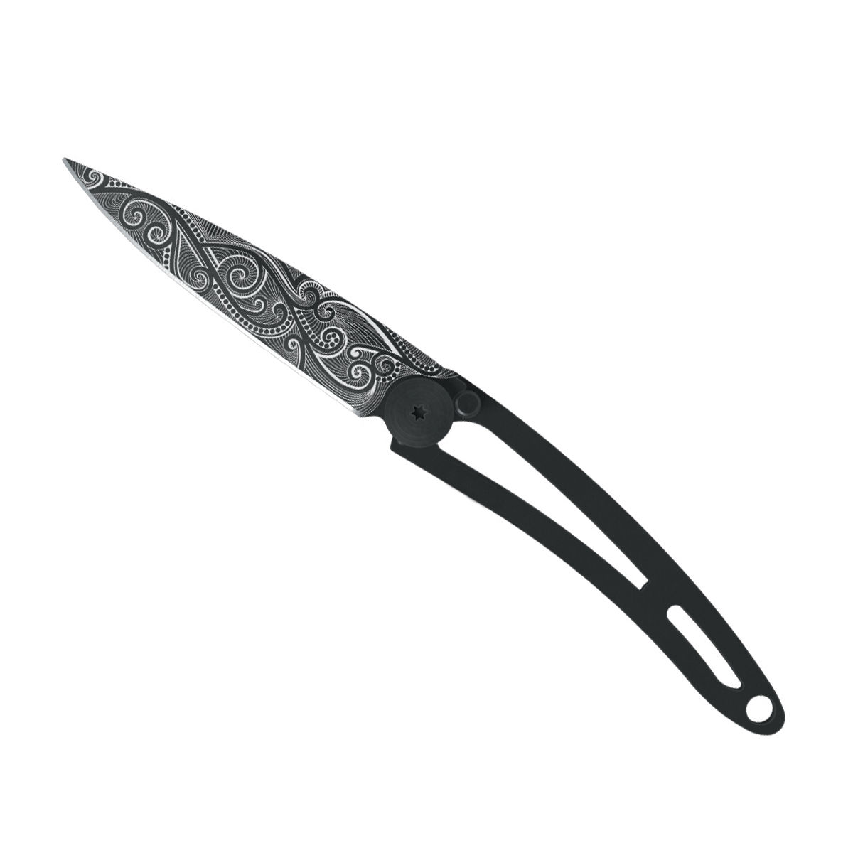 Couteau Deejo Tattoo - 15 g - Naked noir - Pacifique