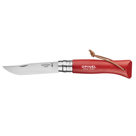 Couteau Opinel n°8 - Baroudeur 8,5 cm - Inox, rouge