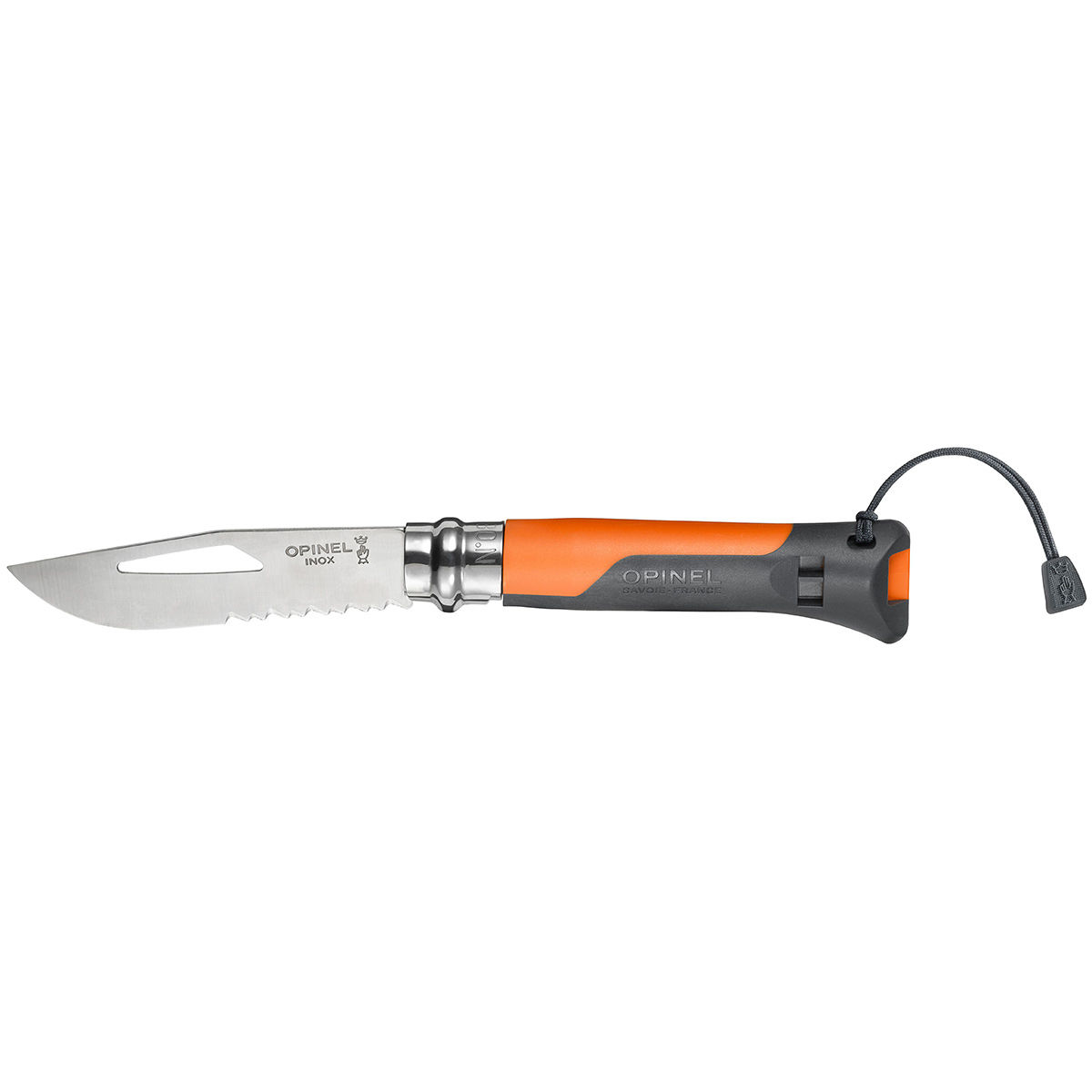 Couteau Opinel n°8 Outdoor - Mer et montagne 8,5 cm - Orange