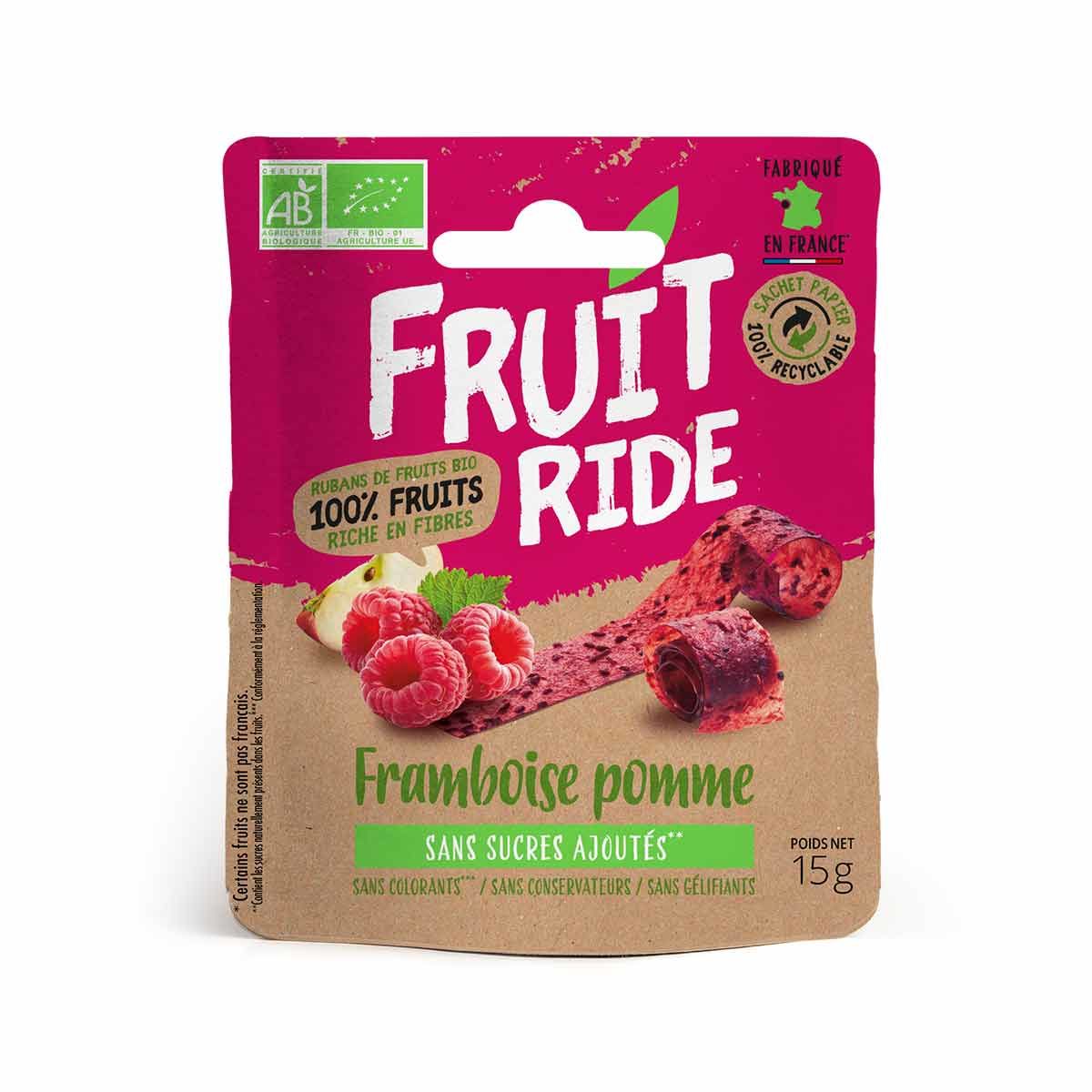 Cuirs de fruits bio Fruit Ride - Framboise, pomme