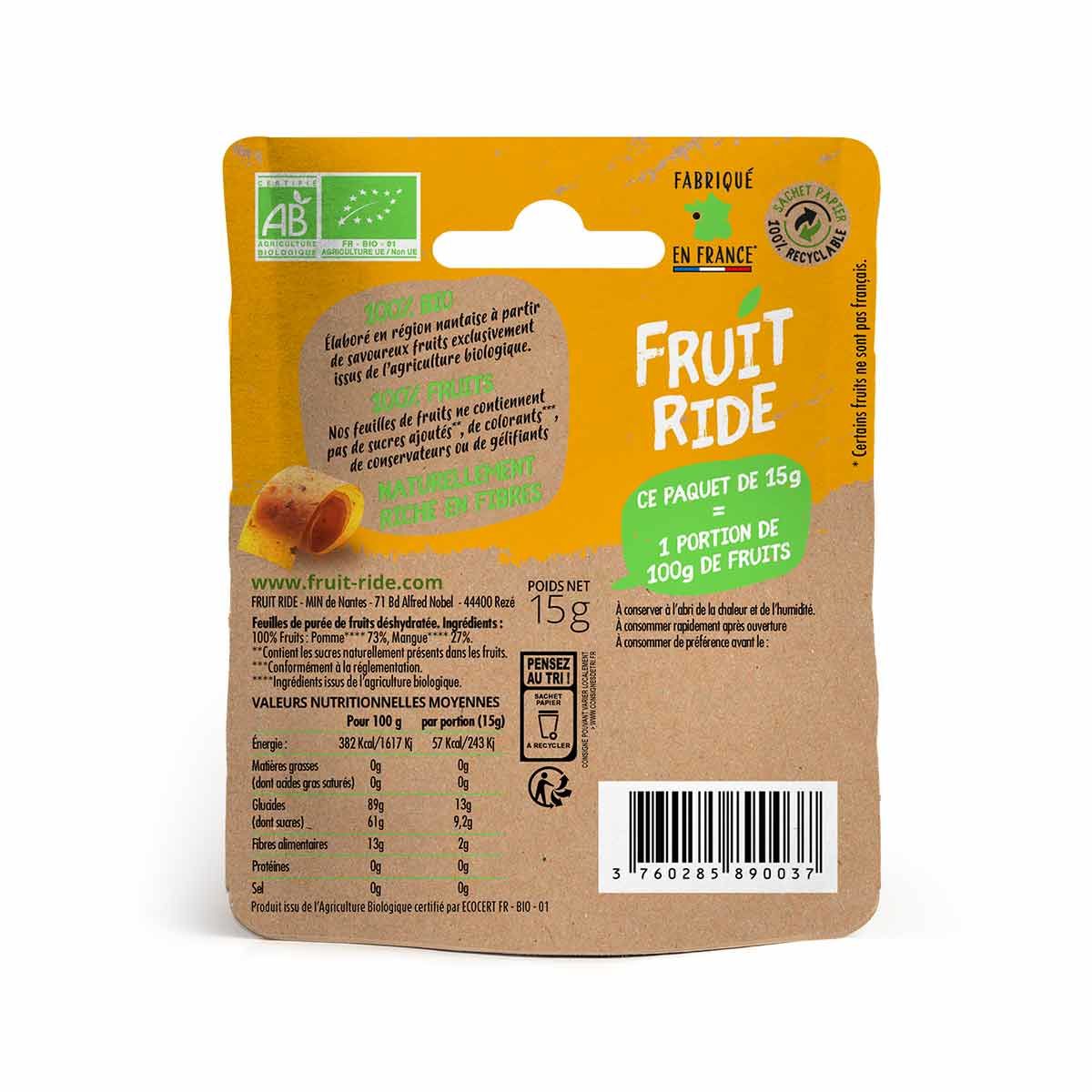 Ruban de fruits - Mangue, pomme