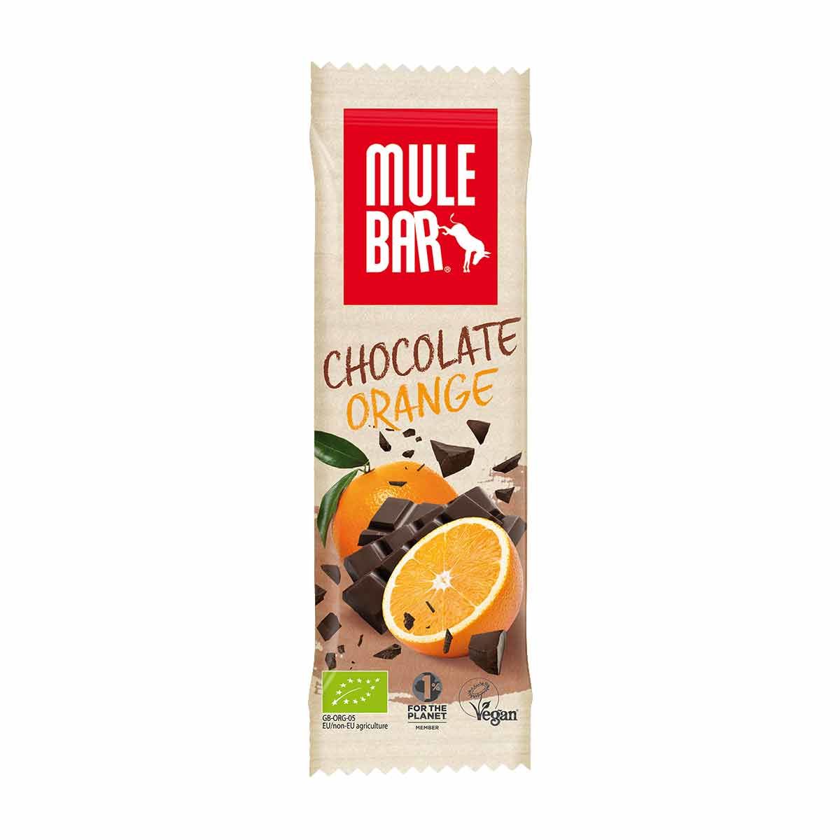 Barre énergétique bio Mulebar - Chocolat, orange