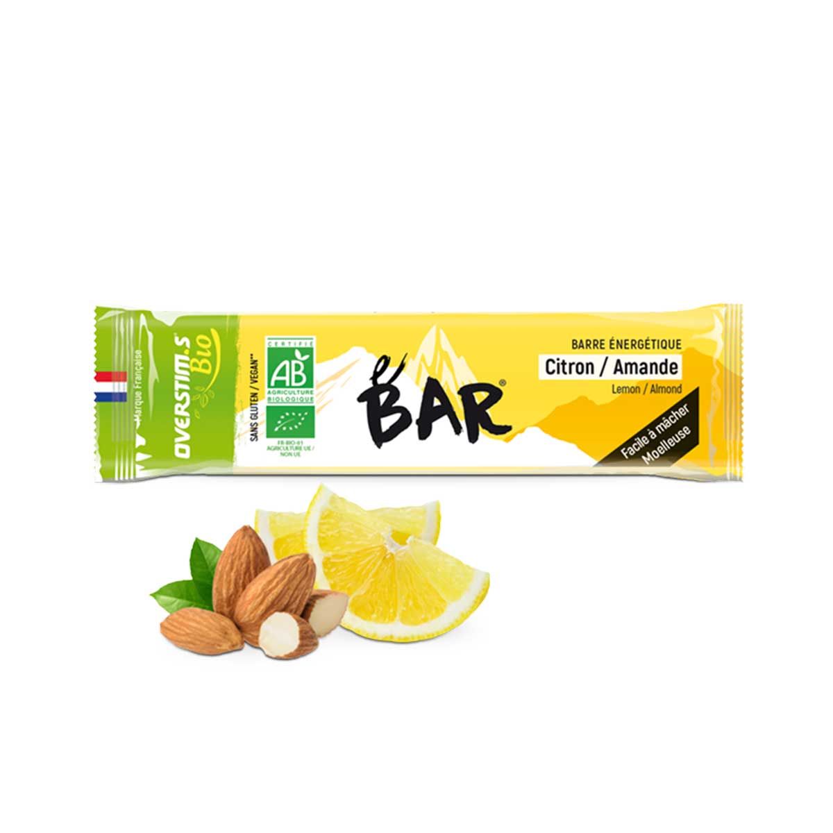 Barre e-Bar bio Overstim.s - Citron, amandes - Anti-gaspi