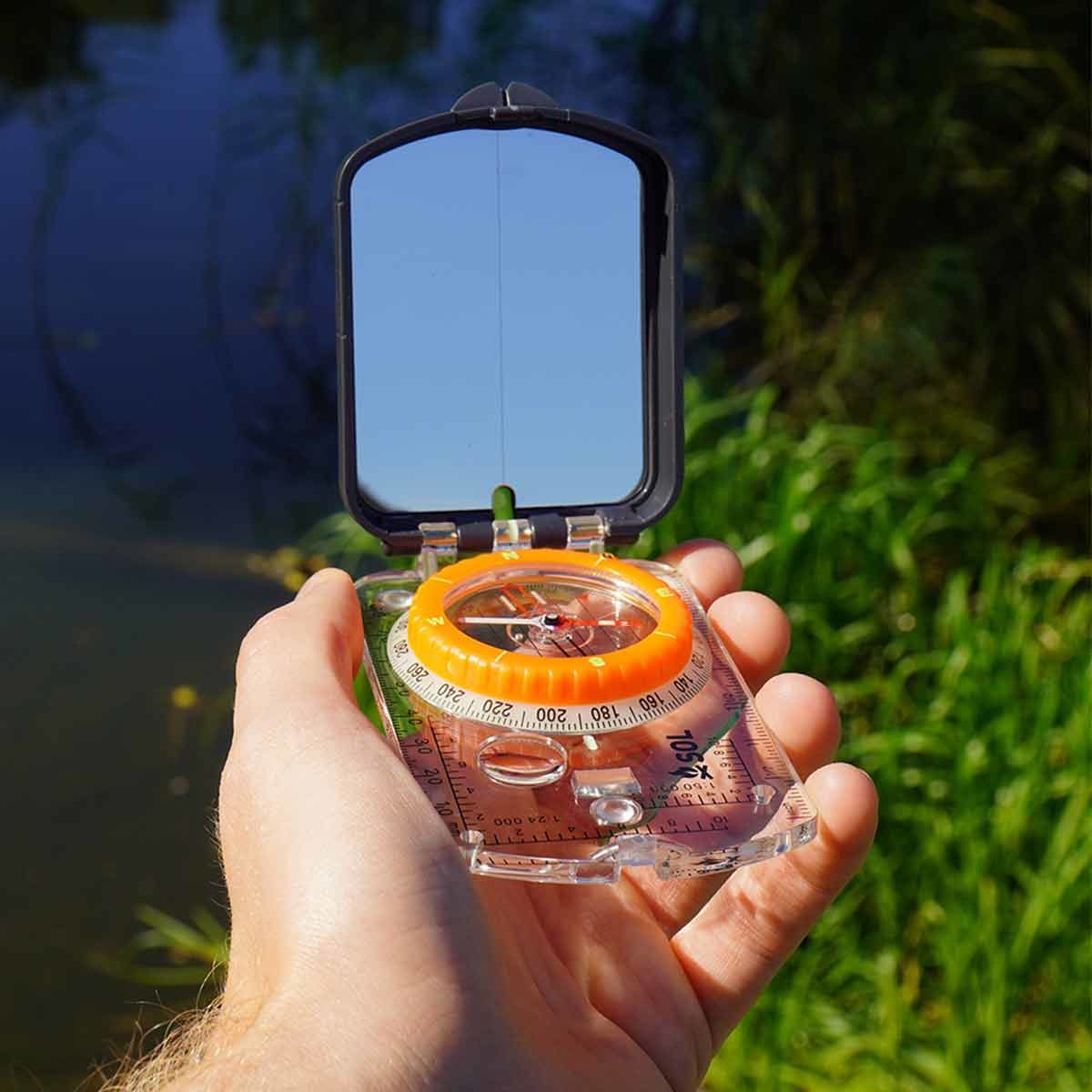 SOL Sighting Compass With Mirror