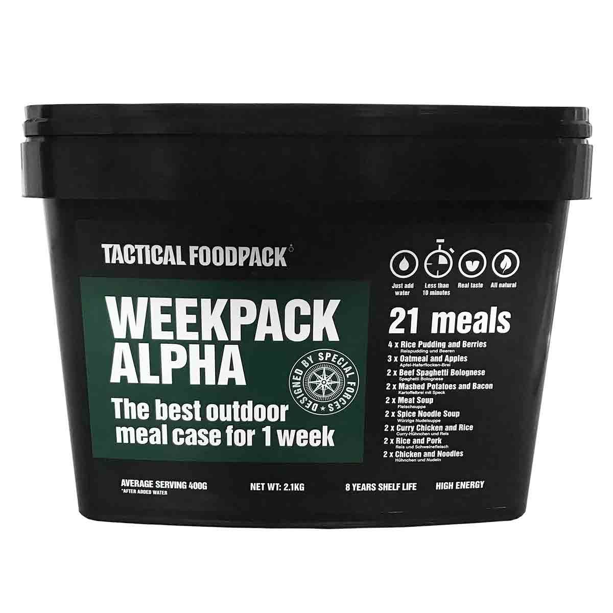 Pack 7 jours en seau - Tactical WeekPack Alpha - 8 ans