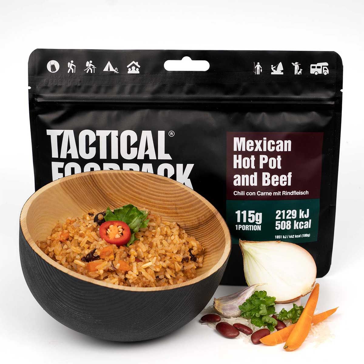 Chili con carne tactical foodpack