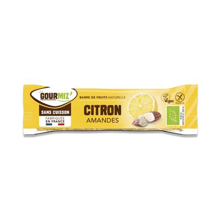 Barre crue Gourmiz bio - Citron, amandes