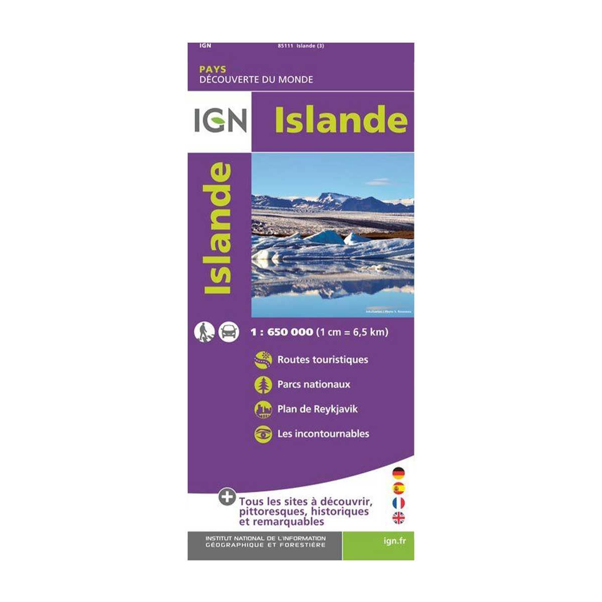 Carte plastifiée IGN - Islande