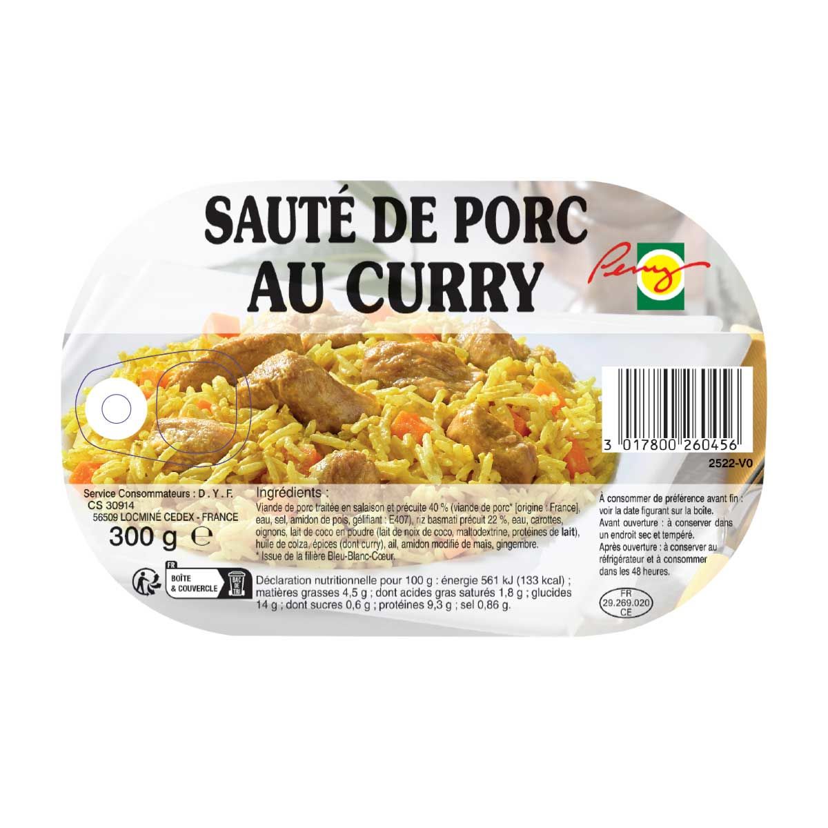 Sauté de porc au curry