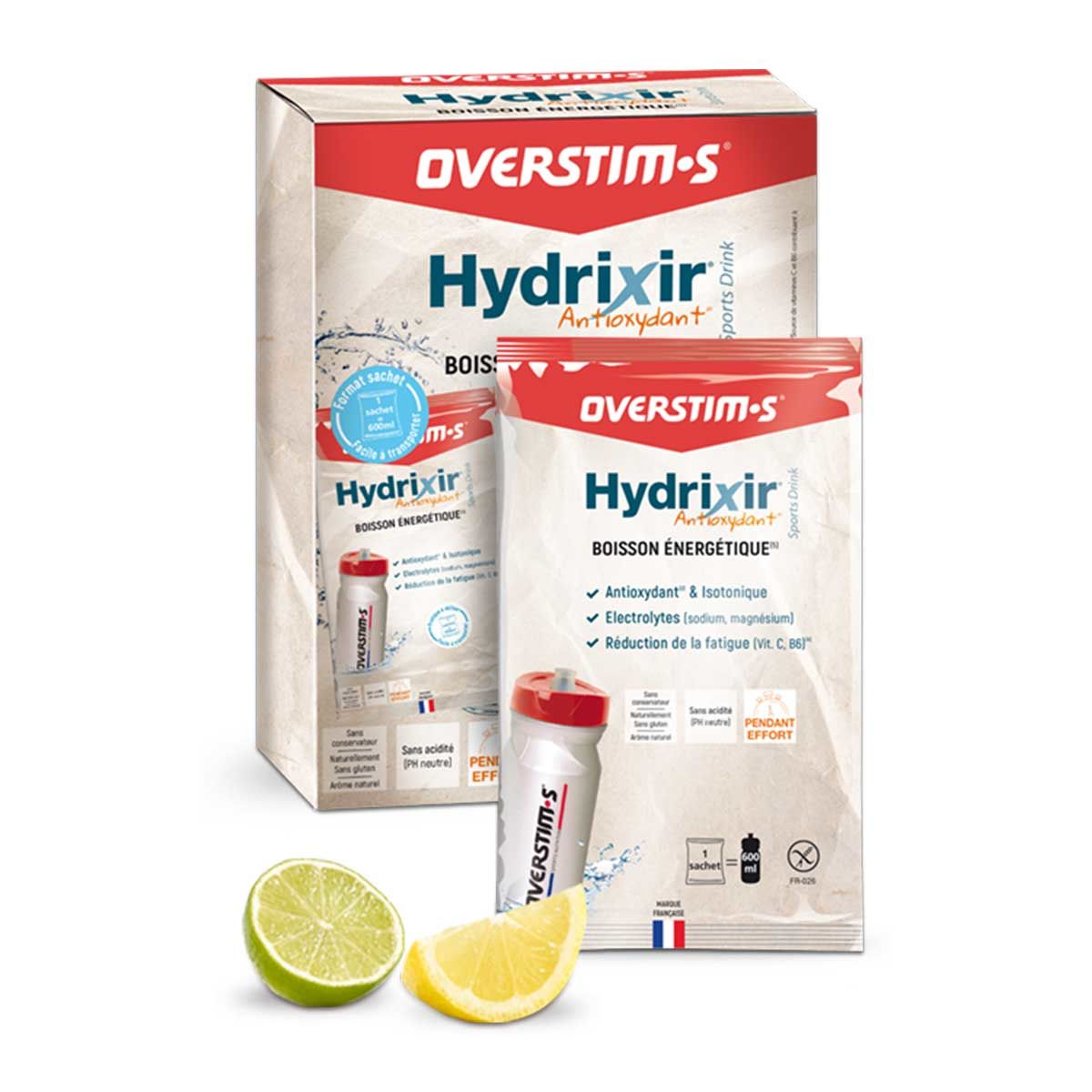 Hydrixir antioxydant Overstim.s x 15 sticks - Citron, citron vert