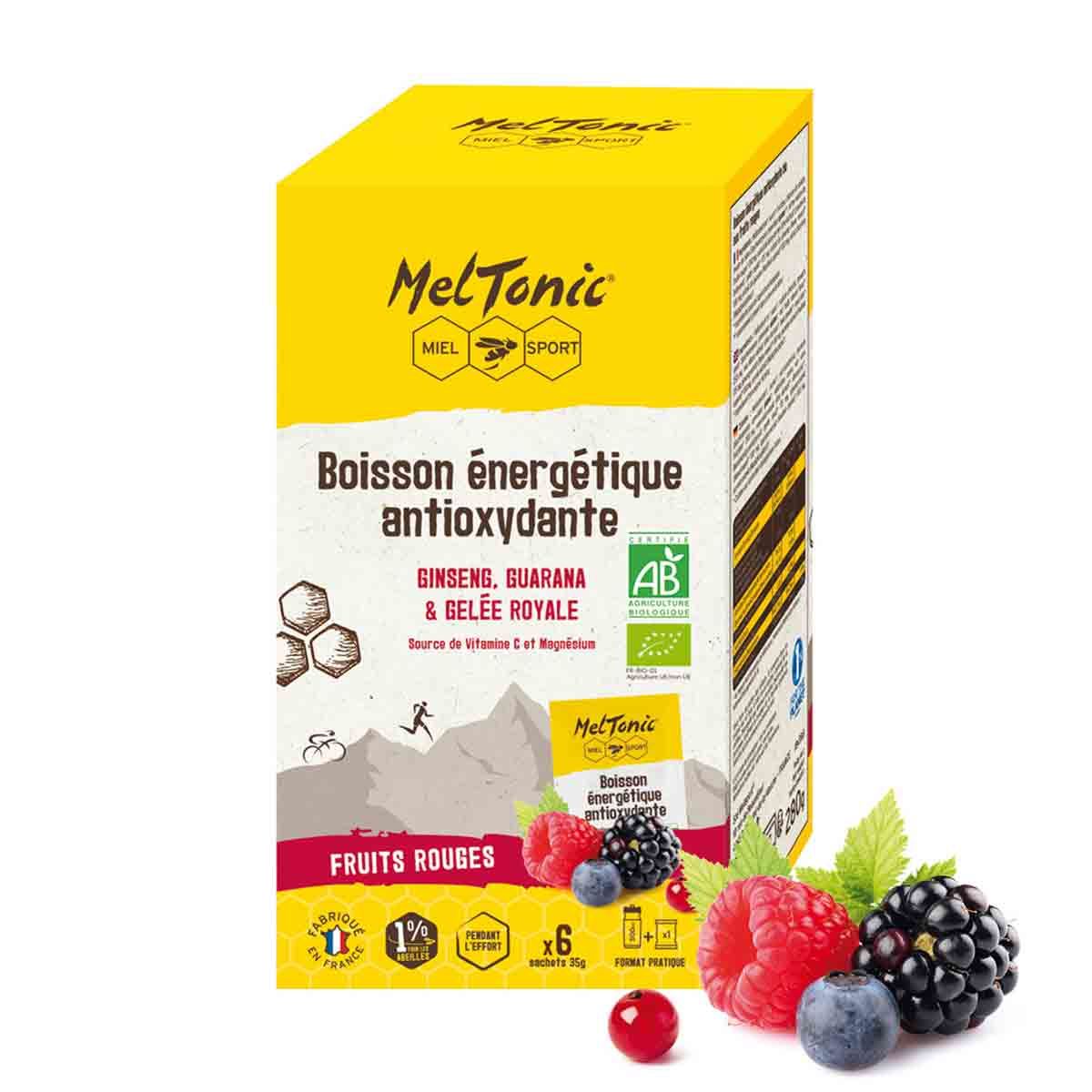 Boisson énergétique antioxydante bio Meltonic x 6 sticks - Fruits rouges
