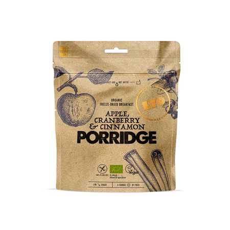 Porridge pommes, canneberges, cannelle bio