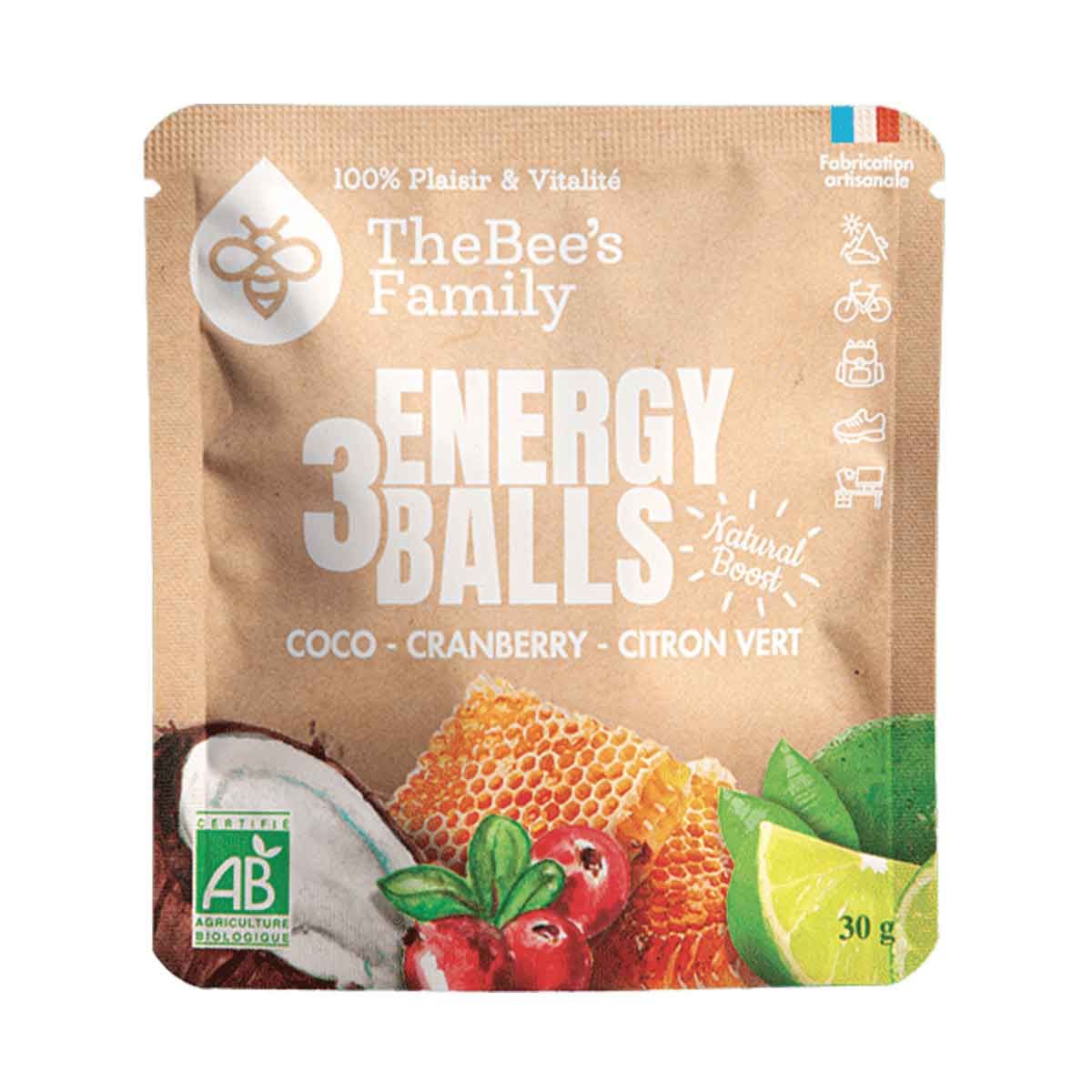 Energy ball The Bee's Family - Coco, cranberry, citron vert