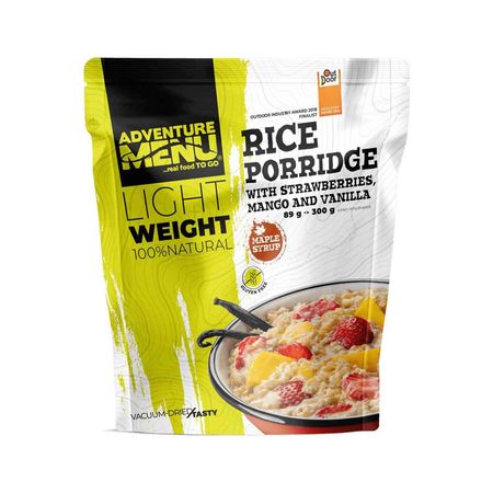 Porridge de riz aux fraises, à la mangue et à la vanille