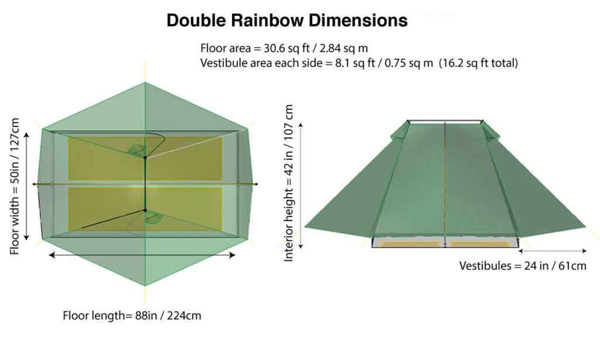 Tente de randonnée Tarptent Double Rainbow 2 - 2 personnes