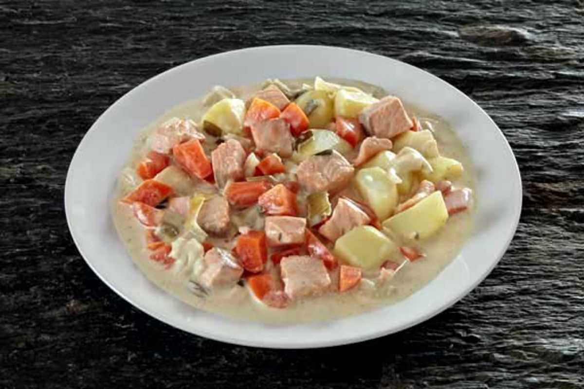 Blanquette de saumon et pommes de terre