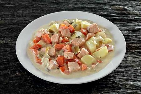 Blanquette de saumon et pommes de terre